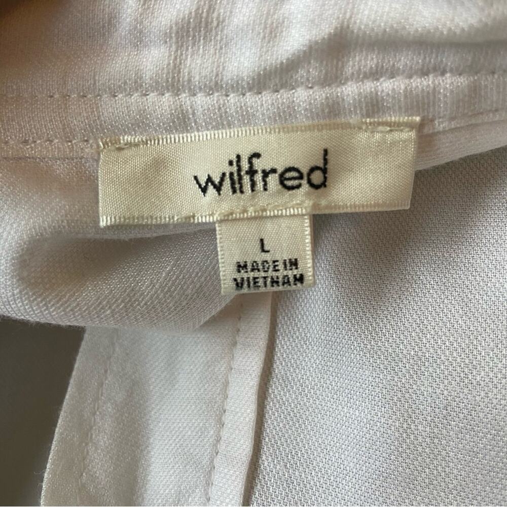 Aritzia White Short-Sleeve Button-Up Tunic - Picture 9 of 10